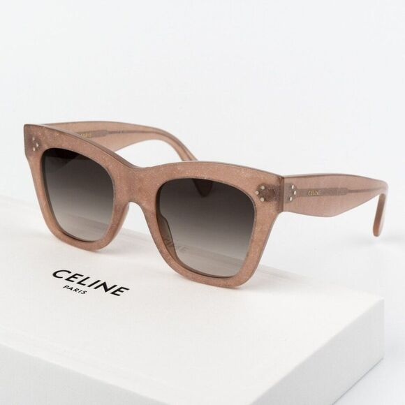 NEW Celine CL4004IN 74F CATHERINE Pink Gradient Brown Women Butterfly Sunglasses - Picture 1 of 10